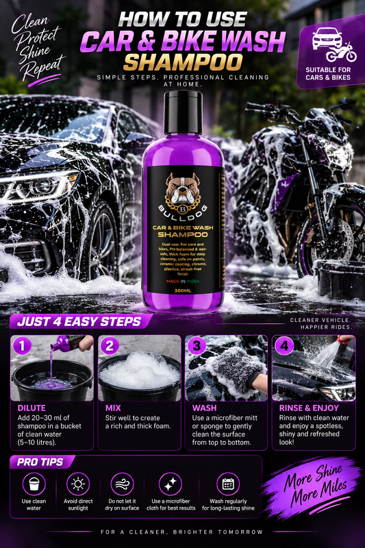 BULLDOG Car & Bike Wash Shampoo